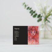 CARTE DE VISITE PETIT CLOWN ROUGE (Debout devant)