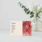 CARTE DE VISITE PETIT CLOWN ROUGE (Debout devant)