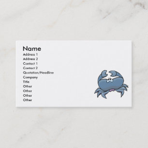 Carte De Visite petit crabe bleu mignon