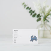 Carte De Visite petit crabe bleu mignon (Debout devant)