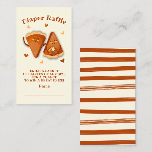 Carte De Visite Petit Cutie Pie Autumn Diaper Raffin (Devant / Derrière)