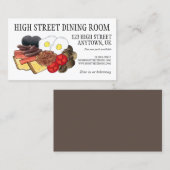 Carte De Visite Petit déjeuner anglais complet Royaume-Uni Salle à (Devant / Derrière)