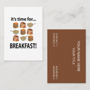 Carte De Visite Petit déjeuner C'est l'heure du café Petit déjeune