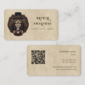 Carte De Visite Petit-déjeuner de l'assistant café imaginaire (Devant / Derrière)