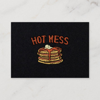 Carte De Visite Petit-déjeuner de Pancakes Hot Mess