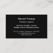 Carte De Visite Petit dépanneur de fixit de réparation de (Dos)