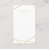 Carte De Visite Petit écran d'oreille géométrique en or simple (Devant)