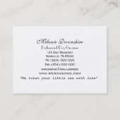 Carte De Visite Petit éleveur de chiens de race Professional 3,5 p (Dos)