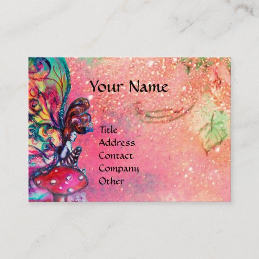 Carte De Visite Petit Elfe de Champignons (Devant)