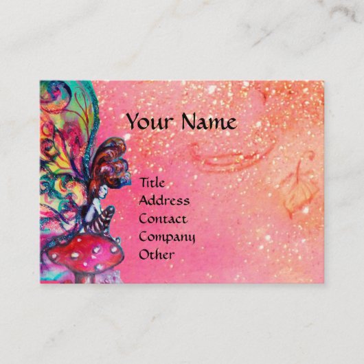 Carte De Visite Petit Elfe de Champignons (Devant)