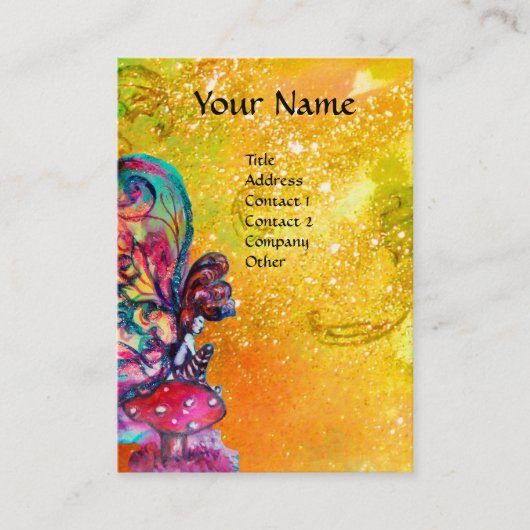 Carte De Visite Petit Elfe de Champignons (Devant)