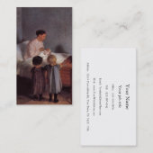 Carte De Visite Petit frère de nouveau bébé peignant l'art (Devant / Derrière)