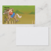 Carte De Visite petit garçon cow-boy qui se balance (Devant / Derrière)