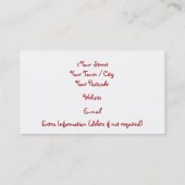 Carte De Visite Petit gâteau (Dos)