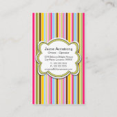 Carte De Visite Petit gâteau d'amusement et casquette de Baker (Dos)