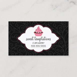 Carte De Visite Petit gâteau élégant de boulangerie