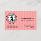 Carte De Visite Petit gâteau élégant de silhouette (Dos)