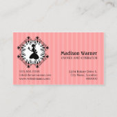 Carte De Visite Petit gâteau élégant de silhouette (Dos)