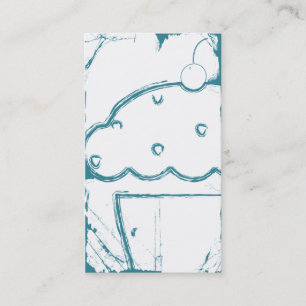 Carte De Visite petit gâteau grunge de cerise