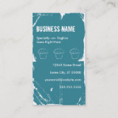 Carte De Visite petit gâteau grunge de cerise (Dos)