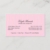 Carte De Visite Petit gâteau rose de dessert (Dos)