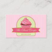 Carte De Visite Petit gâteau rose de dessert (Devant)