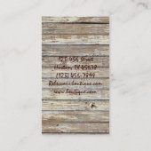 Carte De Visite petit gâteau rustique en bois de chocolat de (Dos)