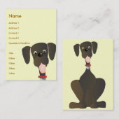 Carte De Visite Petit gros chien (Devant / Derrière)