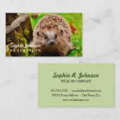 Carte De Visite Petit hérisson mignon dans la forêt (Devant / Derrière)