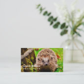 Carte De Visite Petit hérisson mignon dans la forêt (Debout devant)