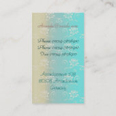 Carte De Visite Petit Lotus blanc (Dos)