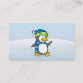 Carte De Visite Petit manchot marchant sur la neige (Dos)
