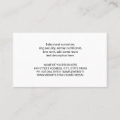 Carte De Visite Petit mignon chien (Dos)