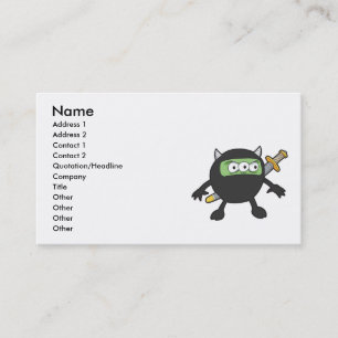 Carte De Visite petit monstre ninja idiot