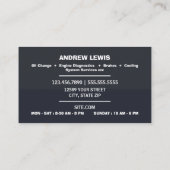 Carte De Visite Petit moteur mécanique mobile (Dos)