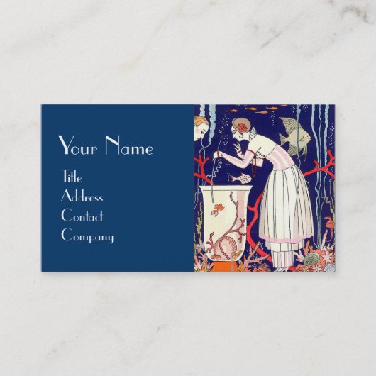 CARTE DE VISITE PETIT POISSON ÉTONNANT, AQUARIUM, MODE BEAUTÉ DÉCO (Devant)