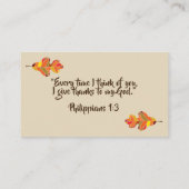 Carte De Visite Petit reconnaissant fait sur commande pour vous (Dos)