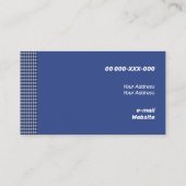 Carte De Visite Petit Rhombus bleu fin (Dos)