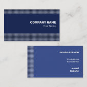 Carte De Visite Petit Rhombus bleu fin (Devant / Derrière)