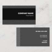 Carte De Visite Petit Rhombus noir fin (Devant / Derrière)