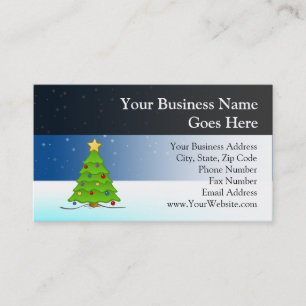 Carte De Visite Petit sapin de Noël en neige