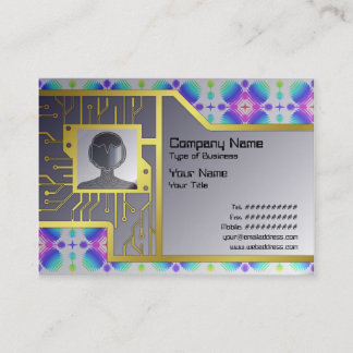 Carte De Visite Petit transparent d'ondulations colorées