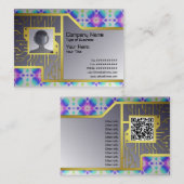 Carte De Visite Petit transparent d'ondulations colorées (Devant / Derrière)