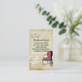 Carte De Visite Petite chaise royale avec la couronne (Debout devant)