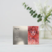 CARTE DE VISITE PETITE CLOWN ROUGE (Debout devant)