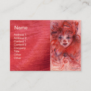 CARTE DE VISITE PETITE CLOWN ROUGE