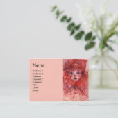 CARTE DE VISITE PETITE CLOWN ROUGE (Debout devant)