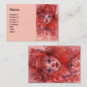CARTE DE VISITE PETITE CLOWN ROUGE (Devant / Derrière)