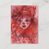 CARTE DE VISITE PETITE CLOWN ROUGE (Dos)
