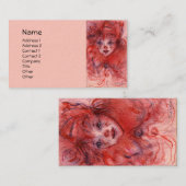 CARTE DE VISITE PETITE CLOWN ROUGE (Devant / Derrière)